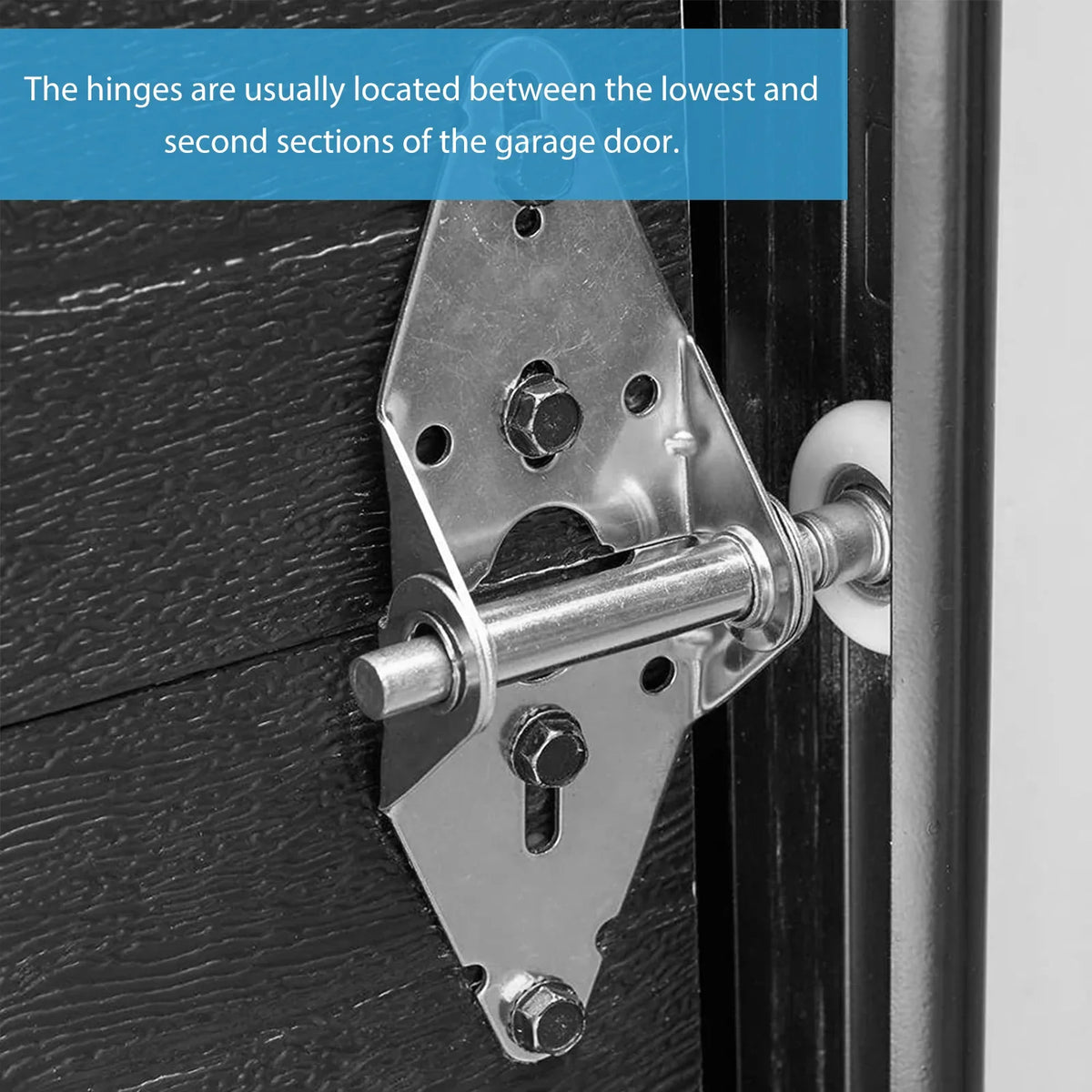 Garage Door Hinge Bracket Heavy Duty Exterior Spring Loaded Mounting
