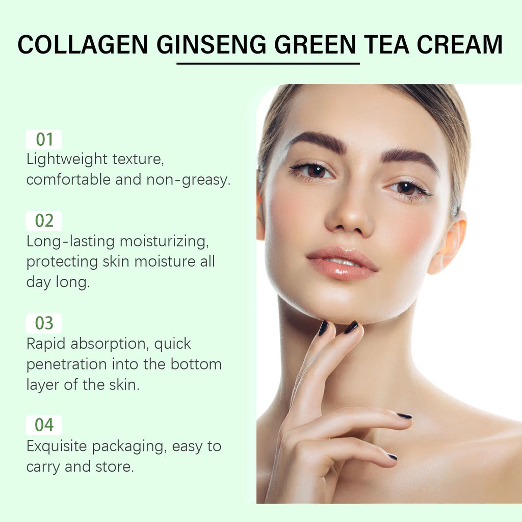 WIYUN Collagen Ginseng Green Tea Anti-Aging Face Cream 50g
