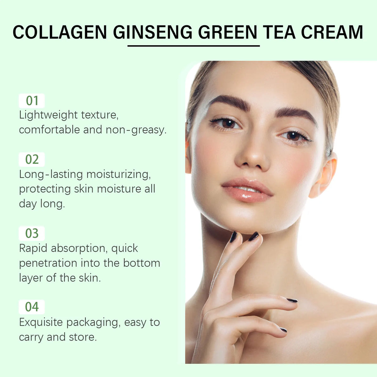 WIYUN Collagen Ginseng Green Tea Anti-Aging Face Cream 50g