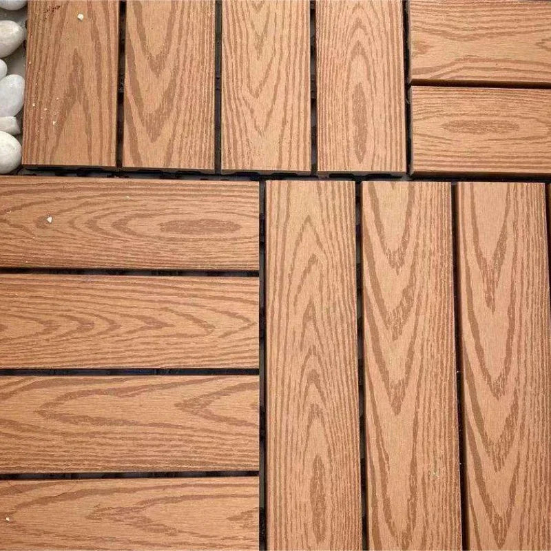 22-Pc Interlocking WPC Outdoor Deck Tiles – UV & Weather Resistant
