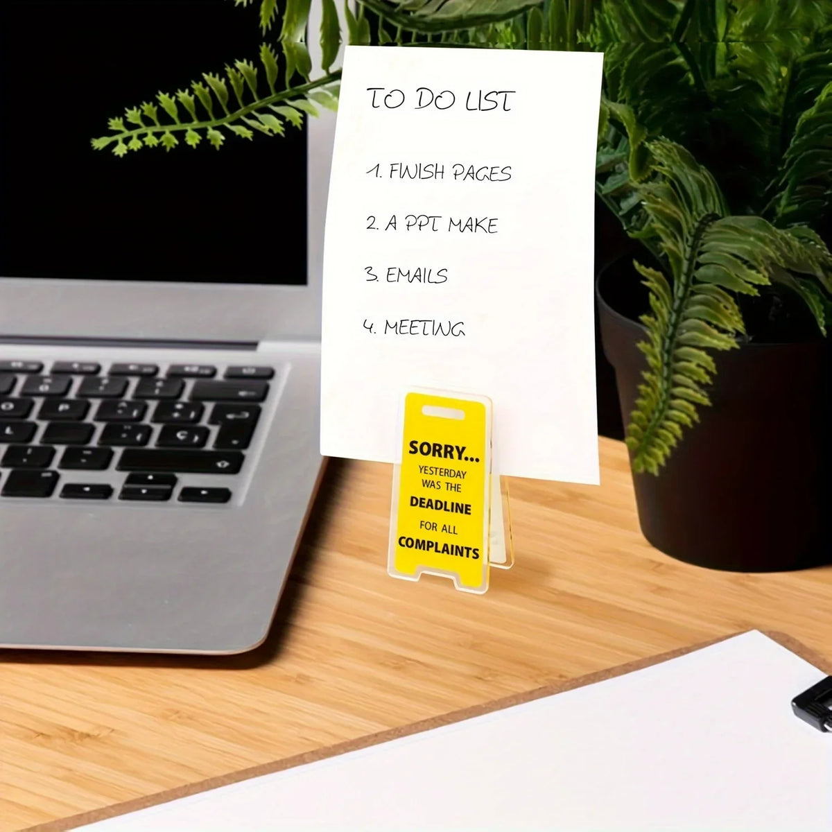 Hilarious Sorry Yesterday Was Deadline All Complaints' Acrylic Desk