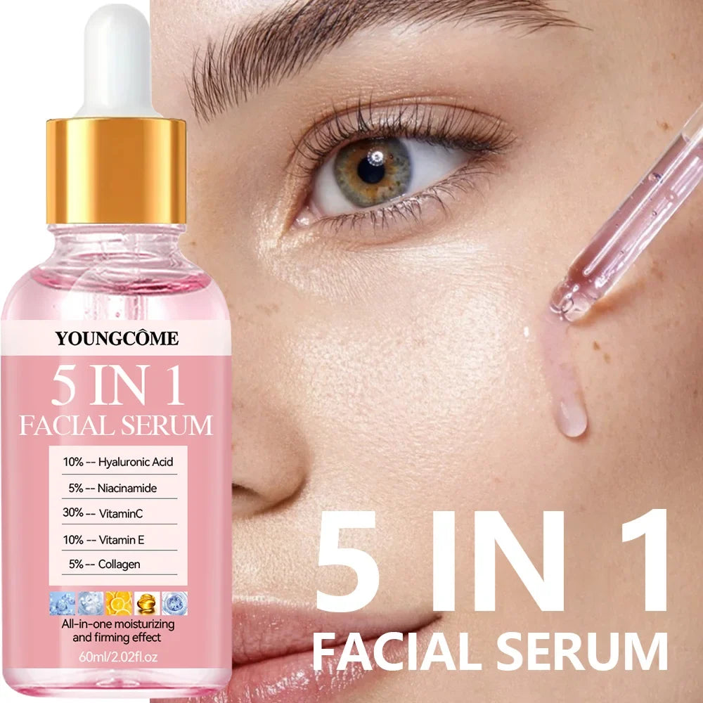 5 In1 Hyaluronic Acid Facial Serum Moisturizing Brightening