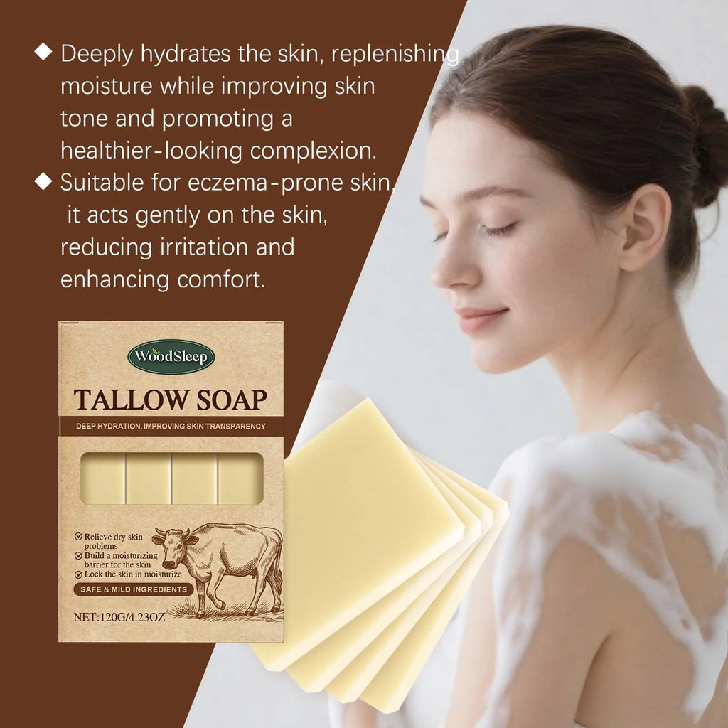 OceAura Grass-Fed Tallow Soap Bar – Face & Body Cleanser