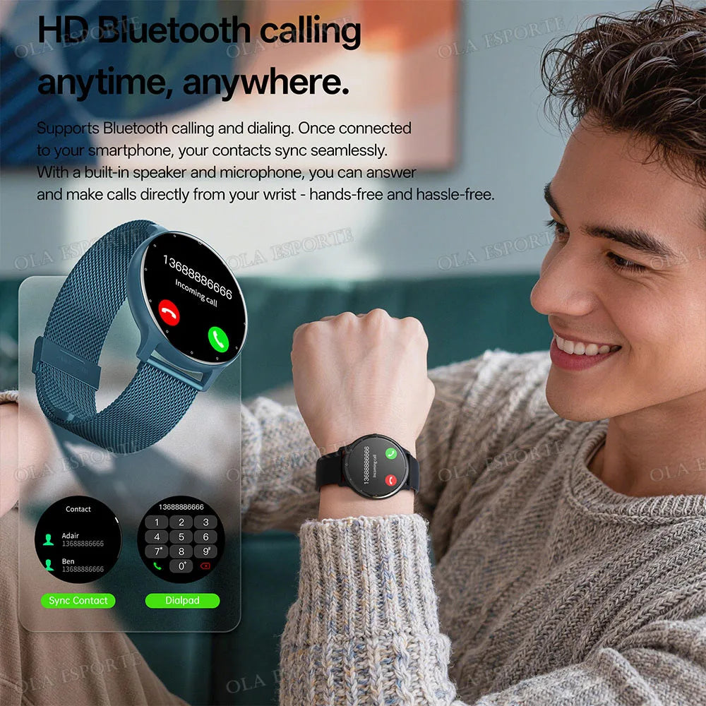 Ola Esporte Smart Watch | Full Touch, IP67, Bluetooth – Men & Women