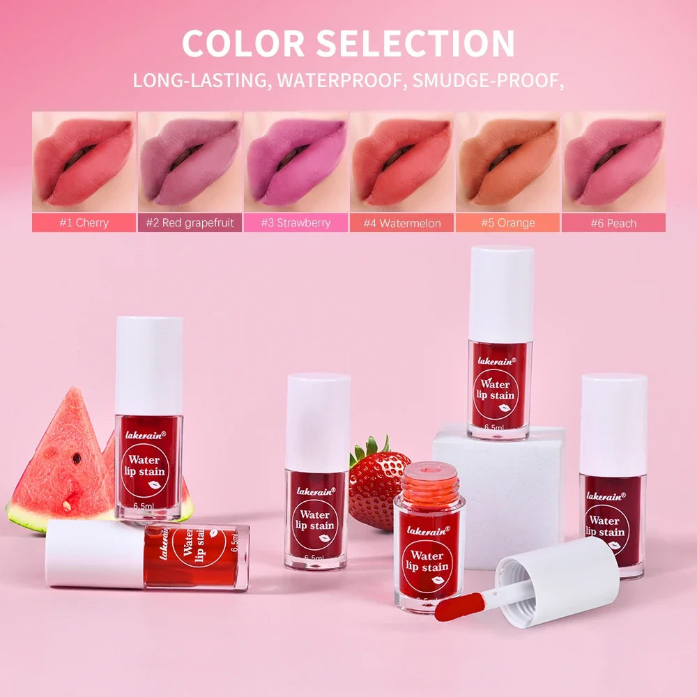 Fruity Water Lip Tint Gloss | Long-Lasting Liquid Lipstick