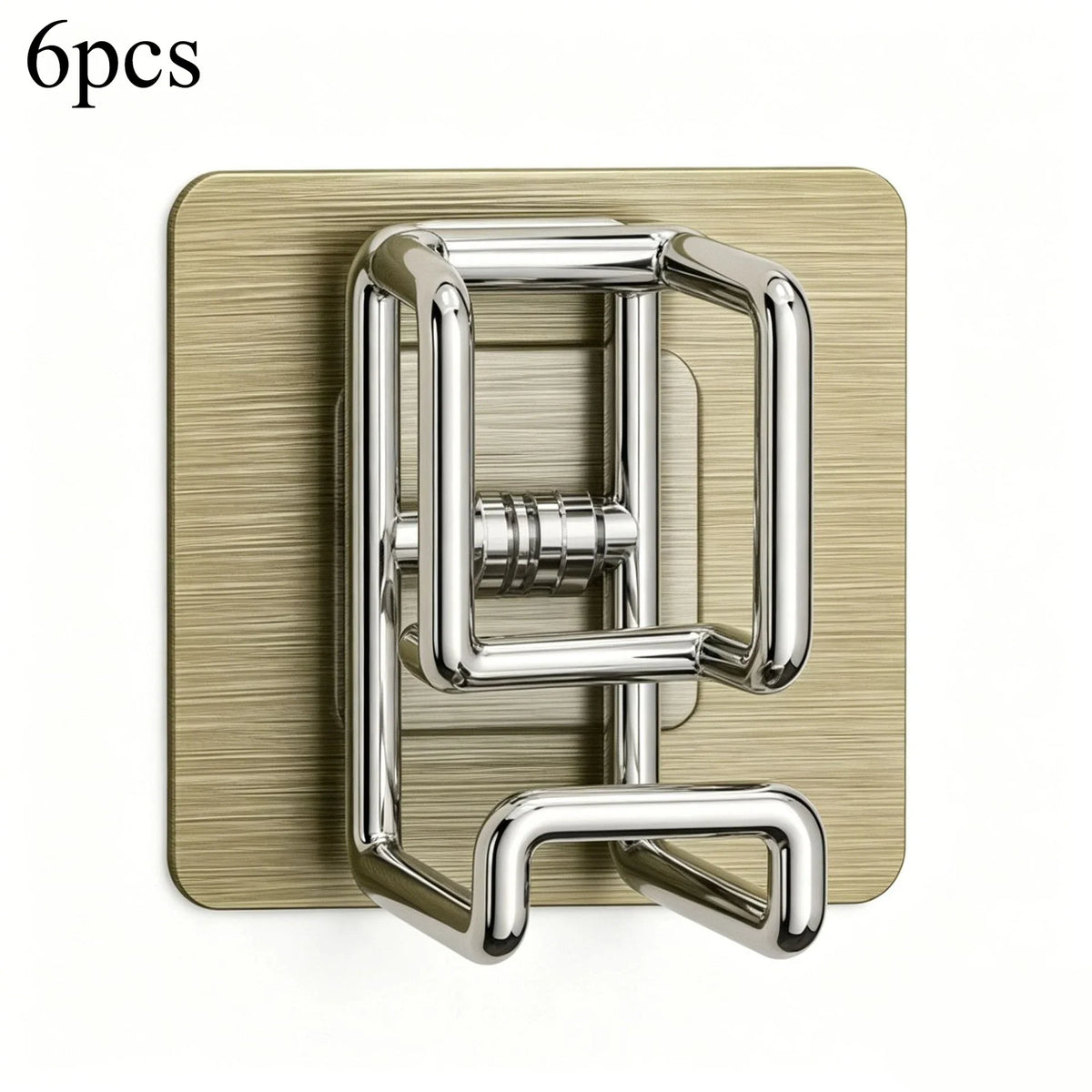 6-Pack No-Drill Wall Hooks – Heavy-Duty Bathroom Kitchen Rack