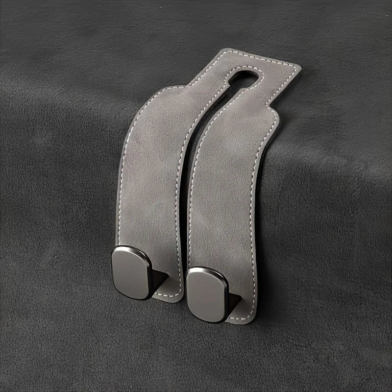 Car Seat Back Hook – Hidden PU Suede Organizer Hook