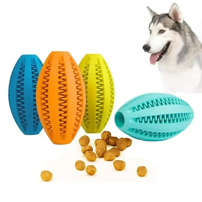 Natural Rubber Dog Chew Toy – Teeth Cleaning Snack Ball