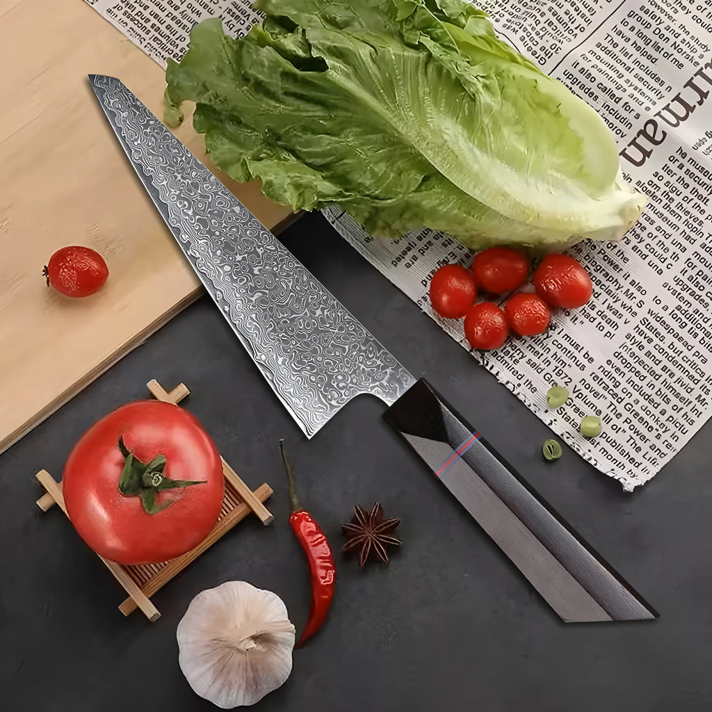 Honesuki Knife – 67-Layer Damascus Steel Boning & Slicing Knife