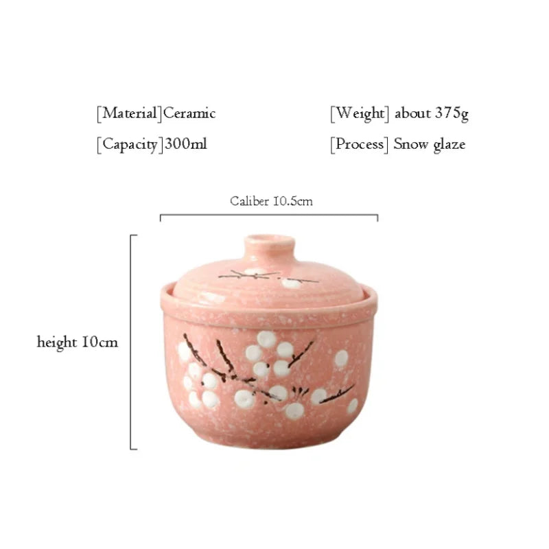 Ceramic Snow Glaze Stew Cup | Mini Soup & Steamed Egg Bowl