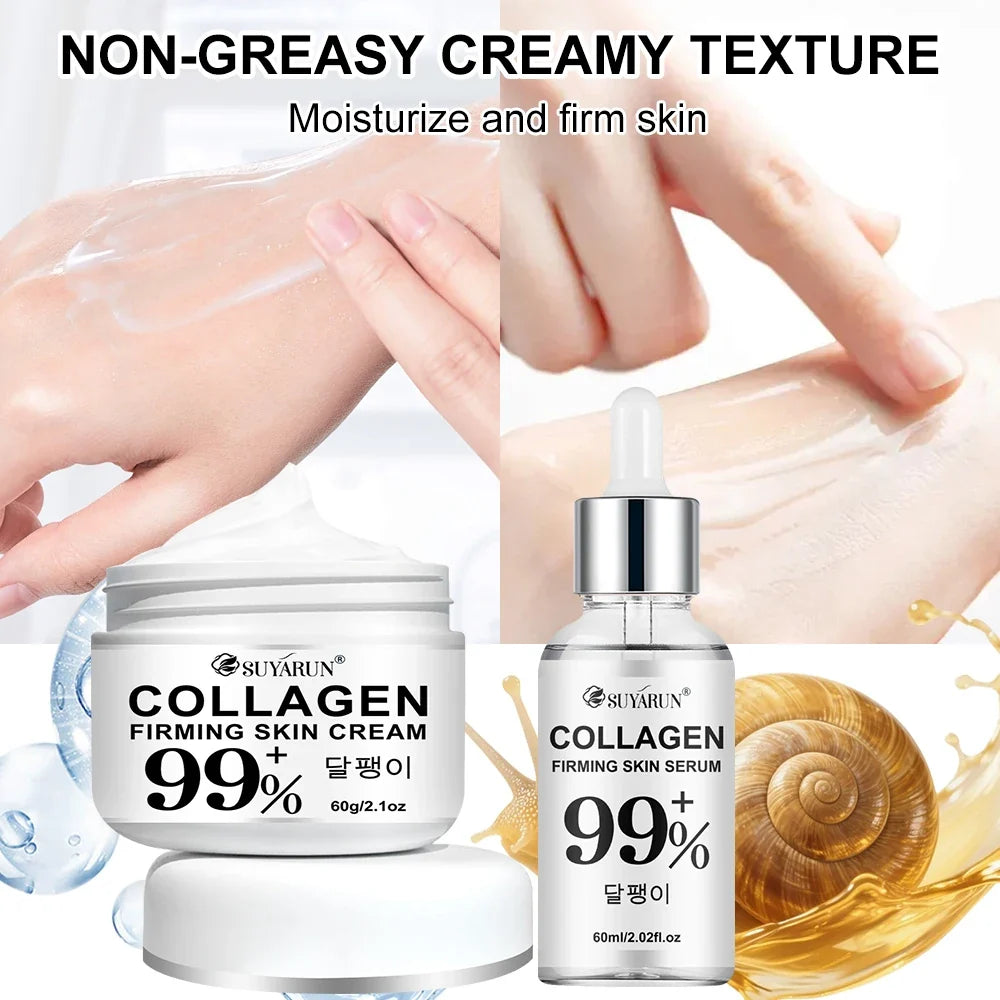 SUYARUN Collagen Cream & Serum Set – Firming & Brightening