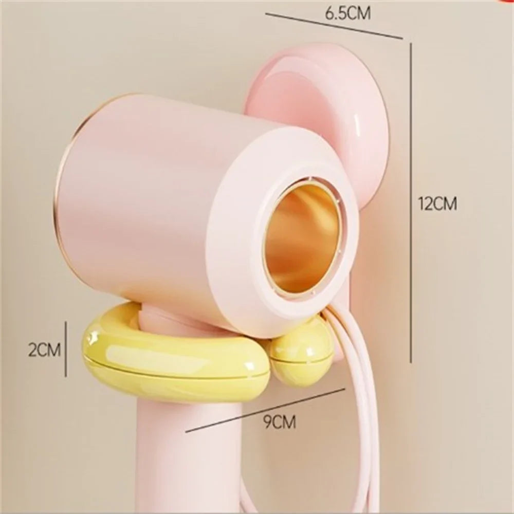 Wall-Mounted Hair Dryer Holder – Punch-Free Bathroom Shelf
