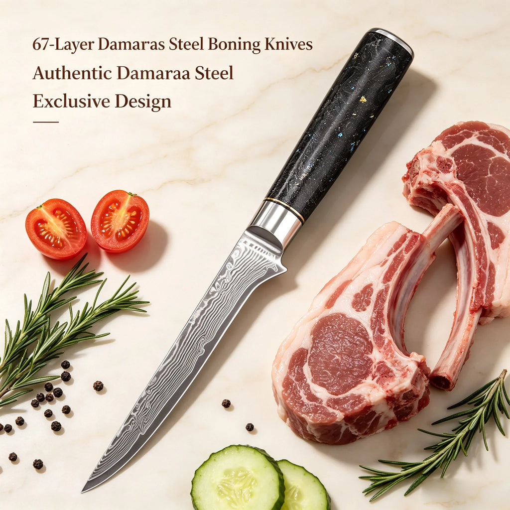 Damascus Steel 67-Layer Boning Knife – Sharp Chef Blade