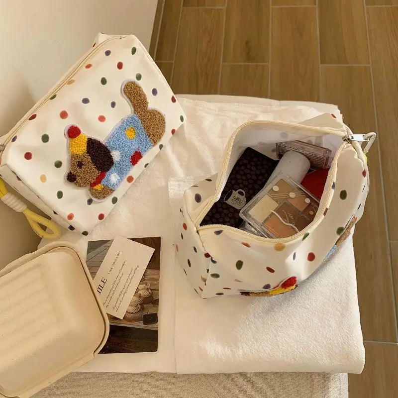 Spotted Dog Pattern Women's Daily Organizer Storage Bag