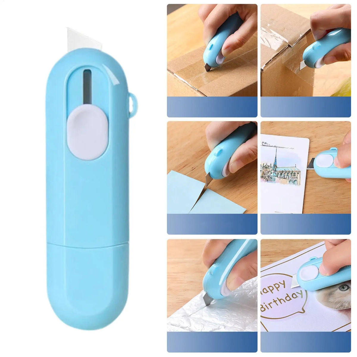 Thermal Paper Eraser Privacy Fluid Pen with Box Cutter