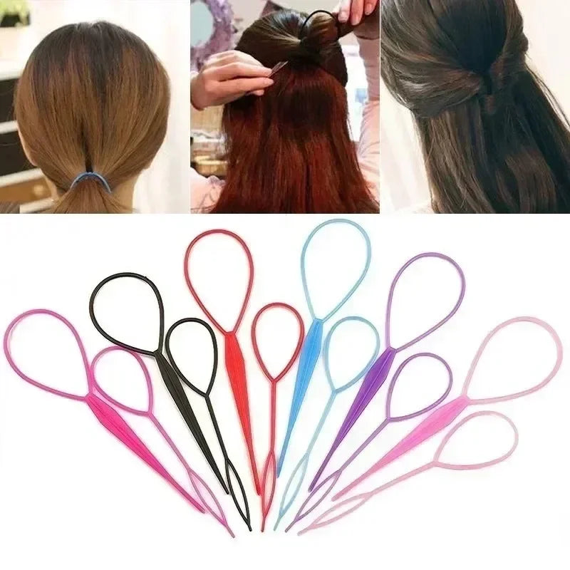 Hair Braiding & Styling Tools Set – Twist Bun, Clips & Hairpins