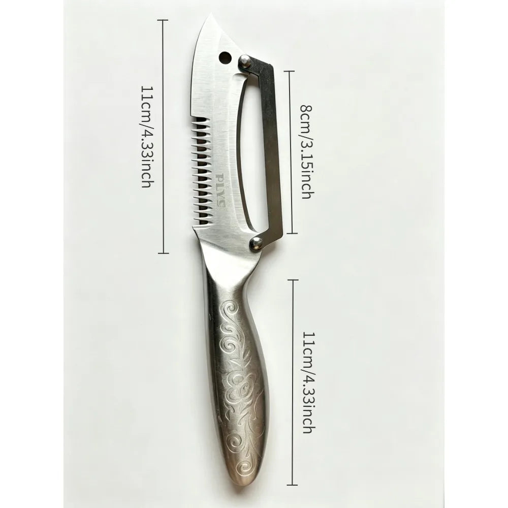 PLYS 3-in-1 Paring Knife & Vegetable Peeler | Stainless Steel