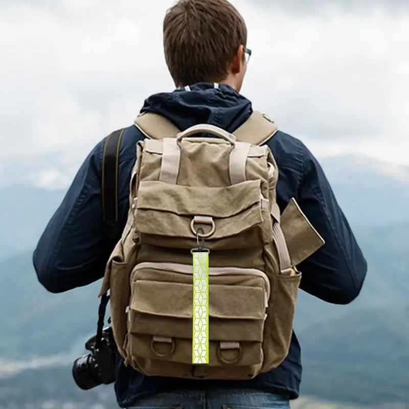 Safety Reflector Pendant Reflective Keychain Backpack Outdoor