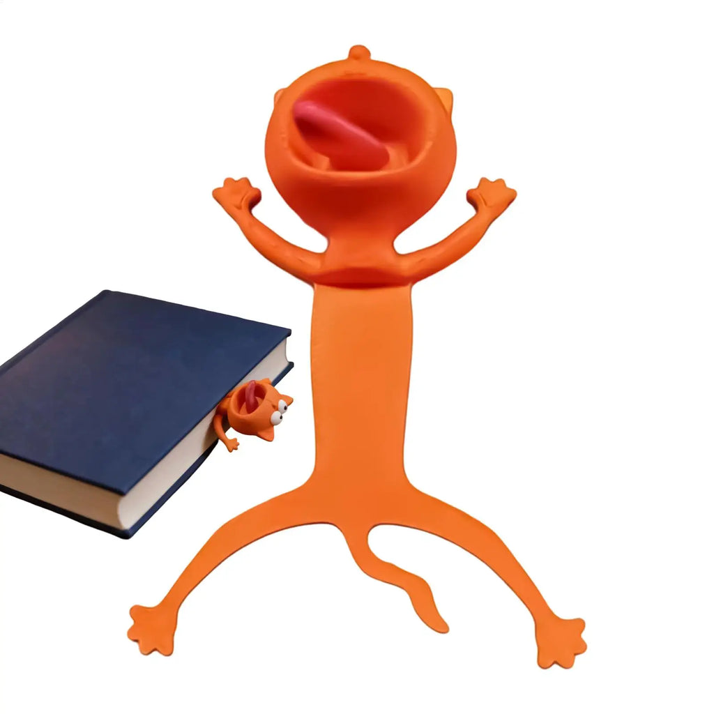 3D Cute Cat Bookmarks – Funny Cartoon Page Markers for Books