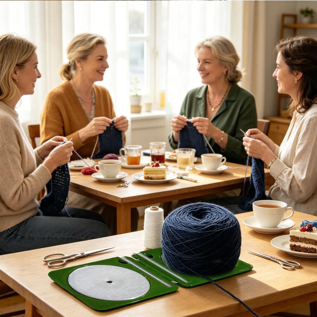 Portable Foldable Yarn Holder – Rotating Spool Spinner Box