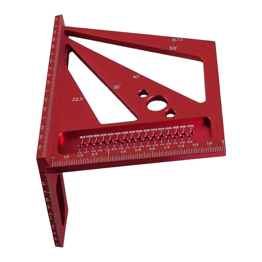 Aluminum Alloy Woodworking Miter Triangle Ruler & Protractor