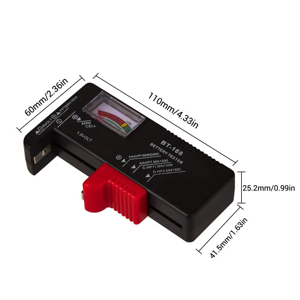 BT-168 Universal Battery Tester – AA AAA C D 9V Button Cell