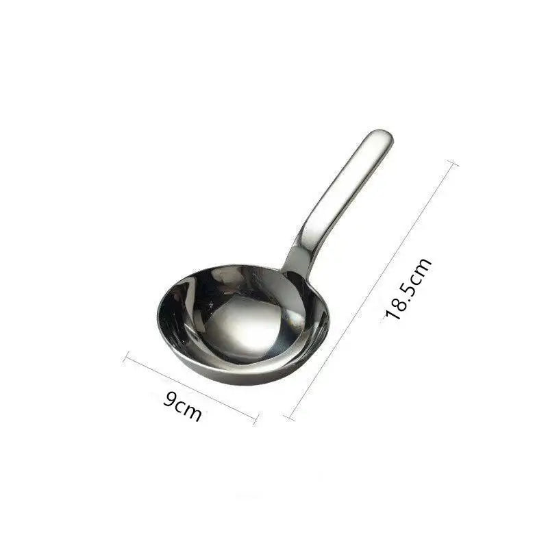 Stainless Steel Large Round Soup Spoon | Short Handle Ladle