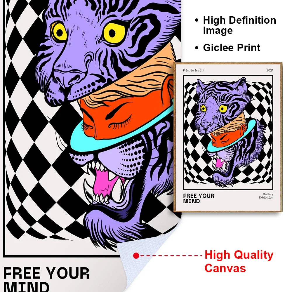 Scandinavian Distorted Reality Canvas Wall Art Print | Unframed