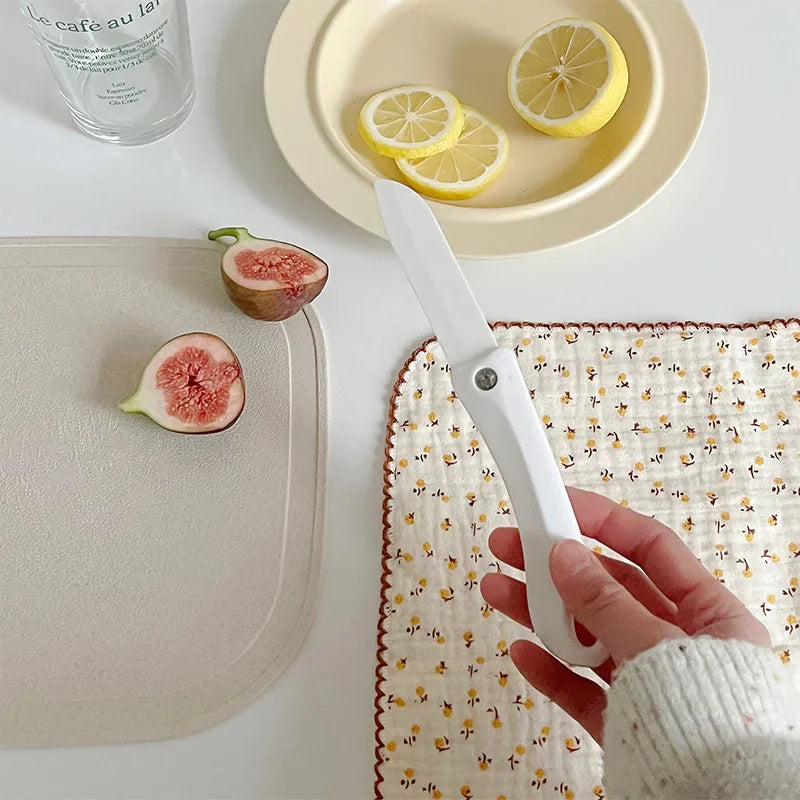 Folding Ceramic Fruit Peeler – Portable Mini Apple & Melon Knife