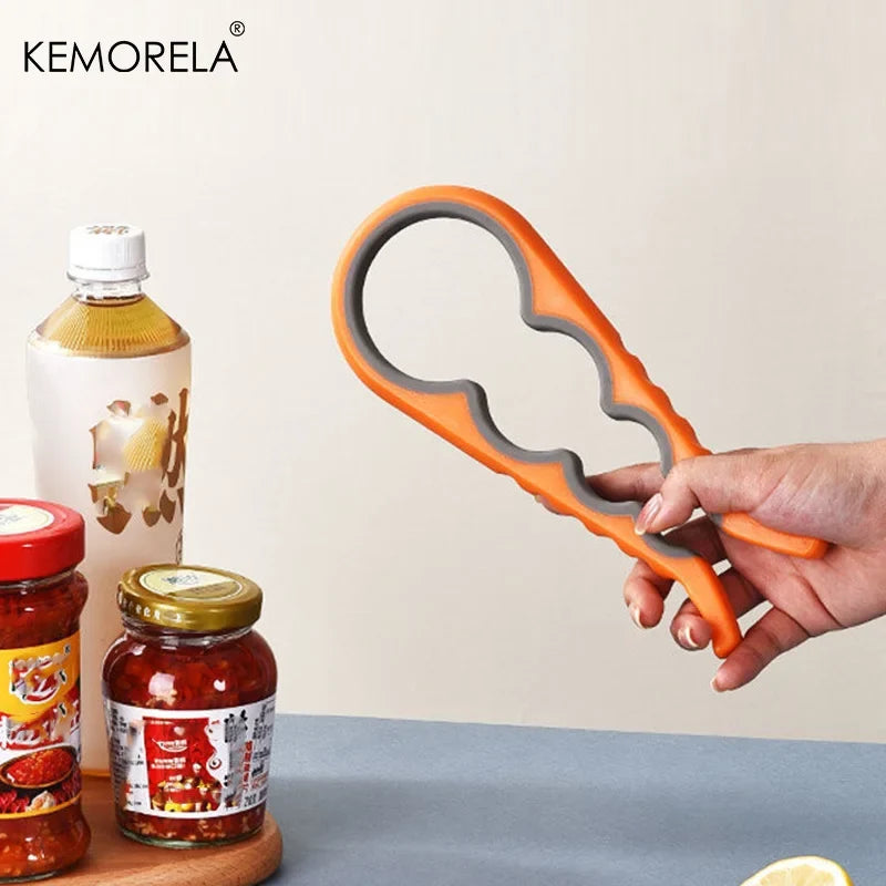KEMORELA 4-in-1 Jar & Bottle Opener – Easy Grip Kitchen Tool