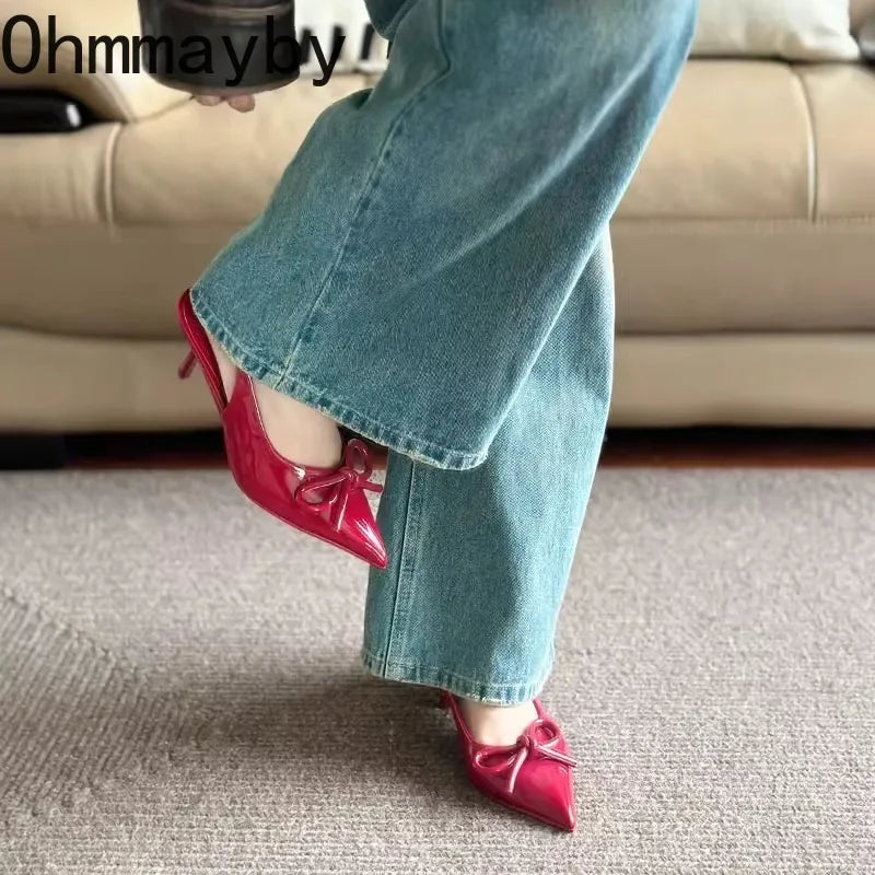 Women's High Heel Butterfly-Knot Sandals – Wedding Party