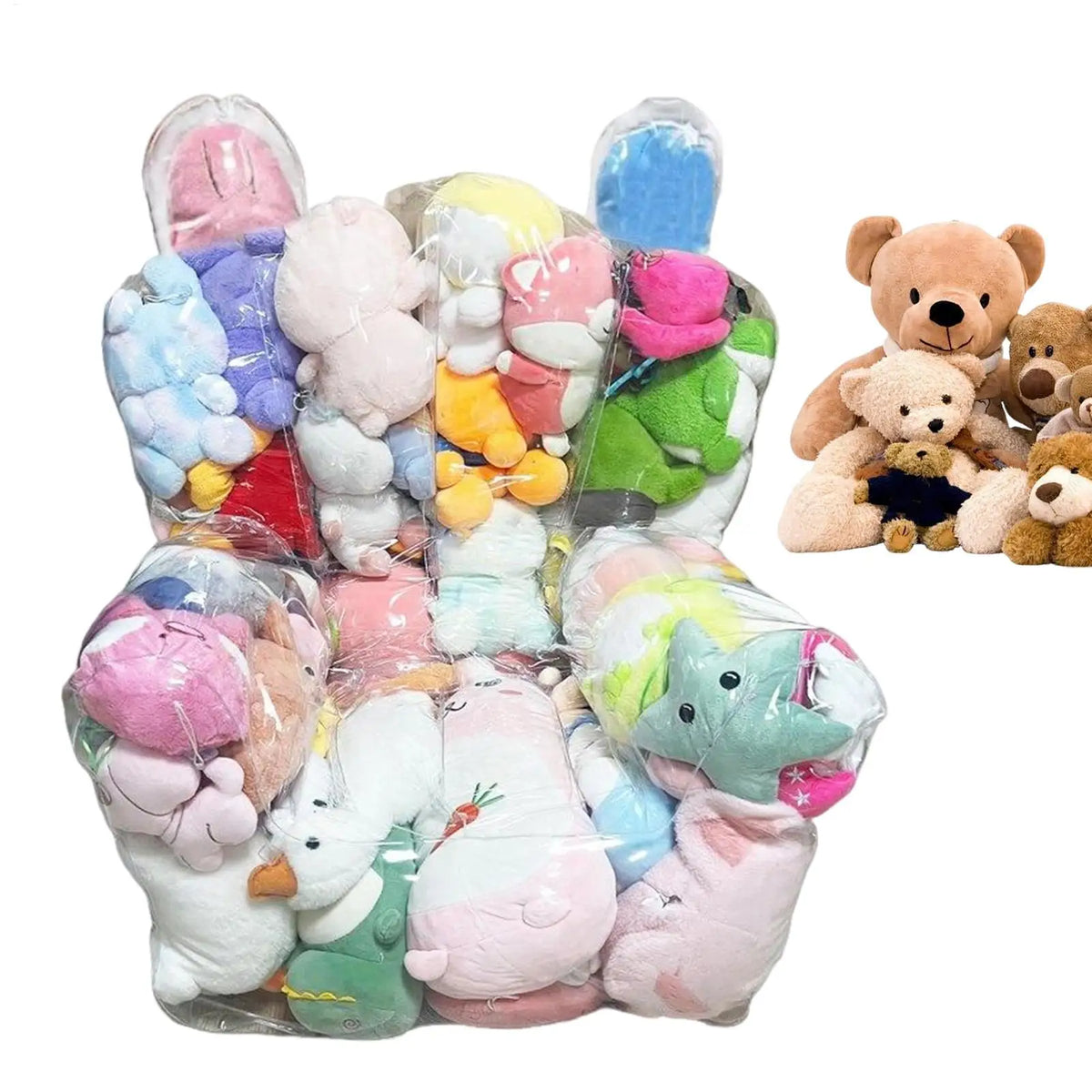 Bean Bag Stuffed Animal Storage Plush Toys Organizer Chair Kids Large