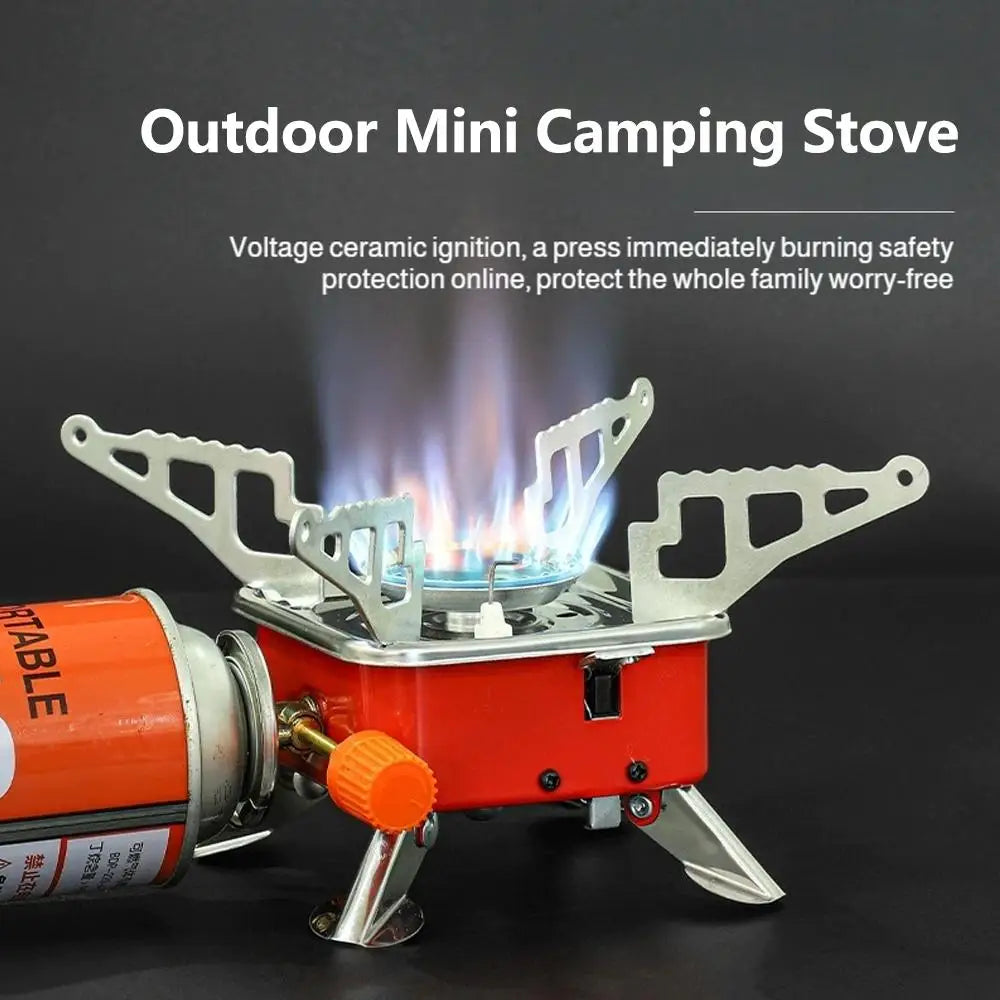 Portable Foldable Windproof Camping Gas Stove for Backpacking