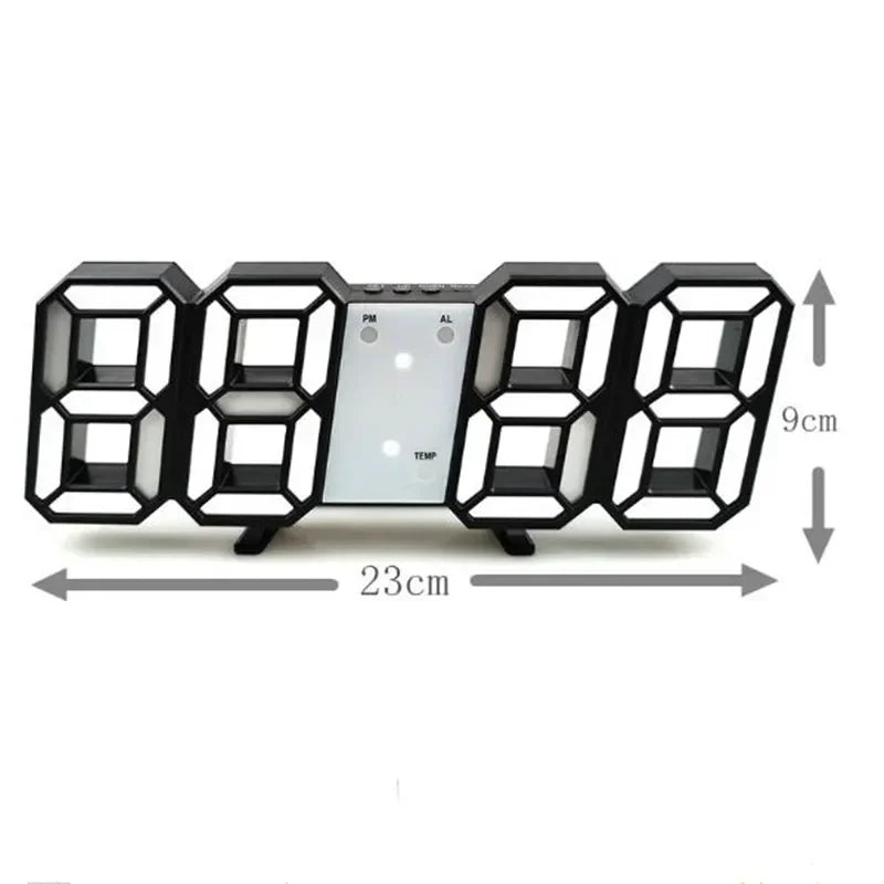 LED Digital Wall Clock – Alarm, Temperature & Date Display