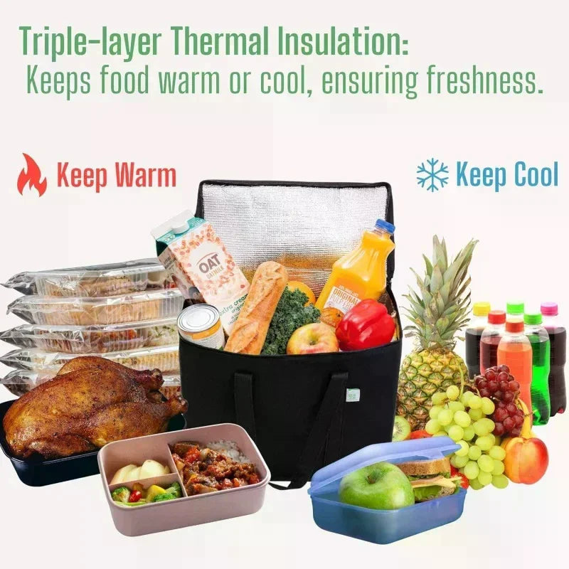 Foldable Aluminum Foil Insulated Thermal Cooler Bag | Waterproof