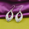 Huitan Hollow Flower Dangle Earrings – Elegant Women's Jewelry
