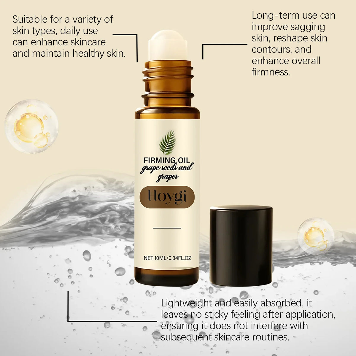 Hoygi Grape Seed Firming Face Oil – Moisturizing 10ml Serum