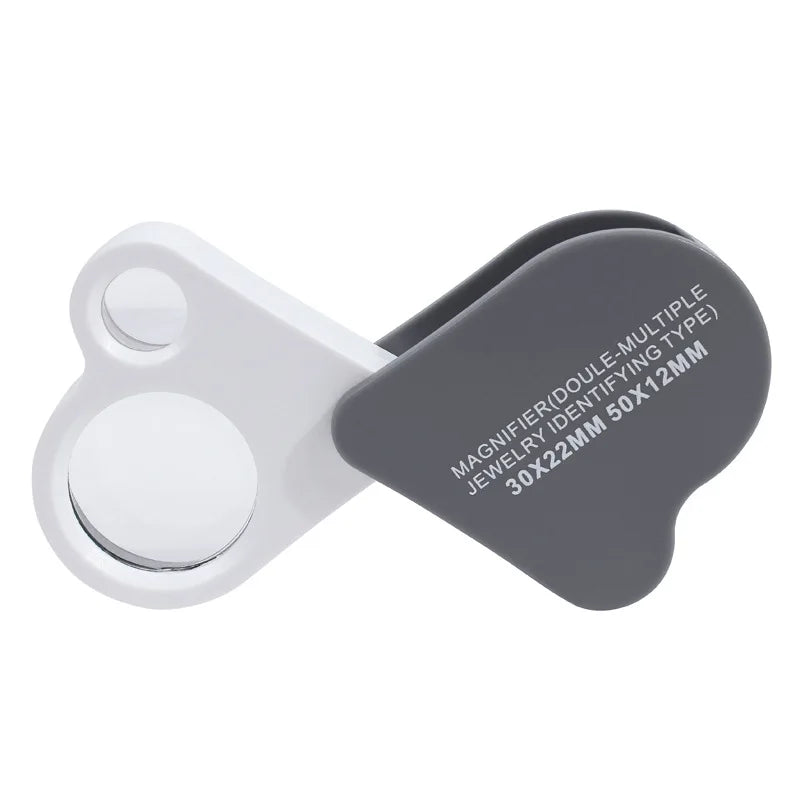 Mini 30X 50X Dual Lens Folding Pocket Loupe Magnifier – Jewelry