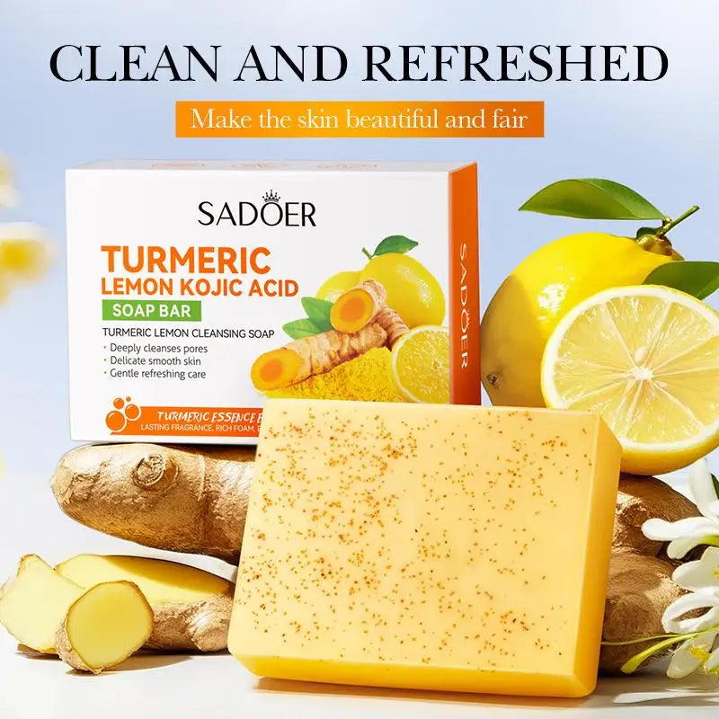 SADOER Kojic Acid Turmeric Soap – Dark Spot Remover 100g