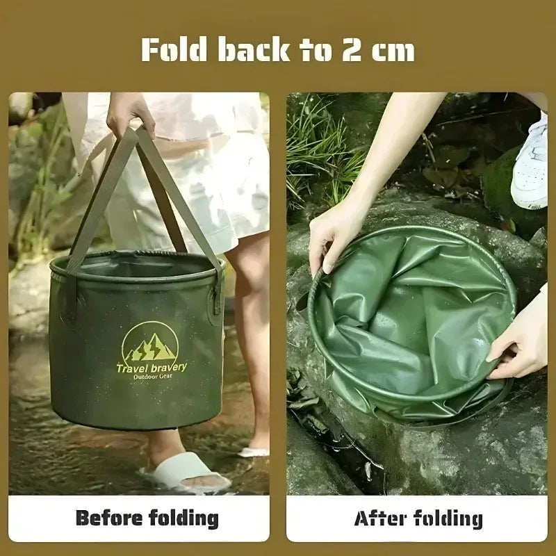 Collapsible Camping Bucket 5/10/20L – Foldable Waterproof
