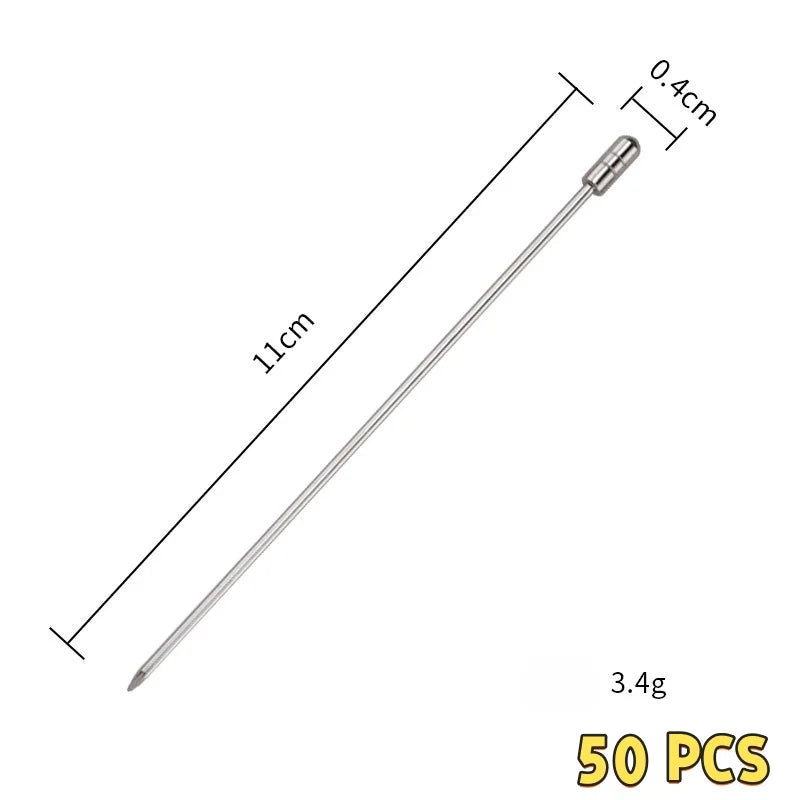 Stainless Steel 304 Cocktail Picks – Fruit Skewer Set 10/50/100