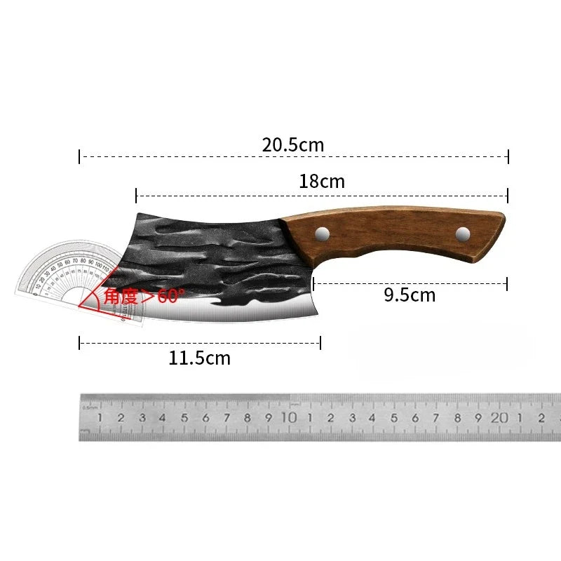 PLYS Meat Cleaver Butcher Knife – Stainless Steel Wood Handle