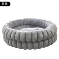 Pet Nest Straight Rabbit Fur Double-layer Round Cat Dog Mat Winter