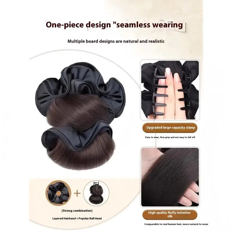 Clip-In Messy Bun Hairpiece – Synthetic Low Bun Extension