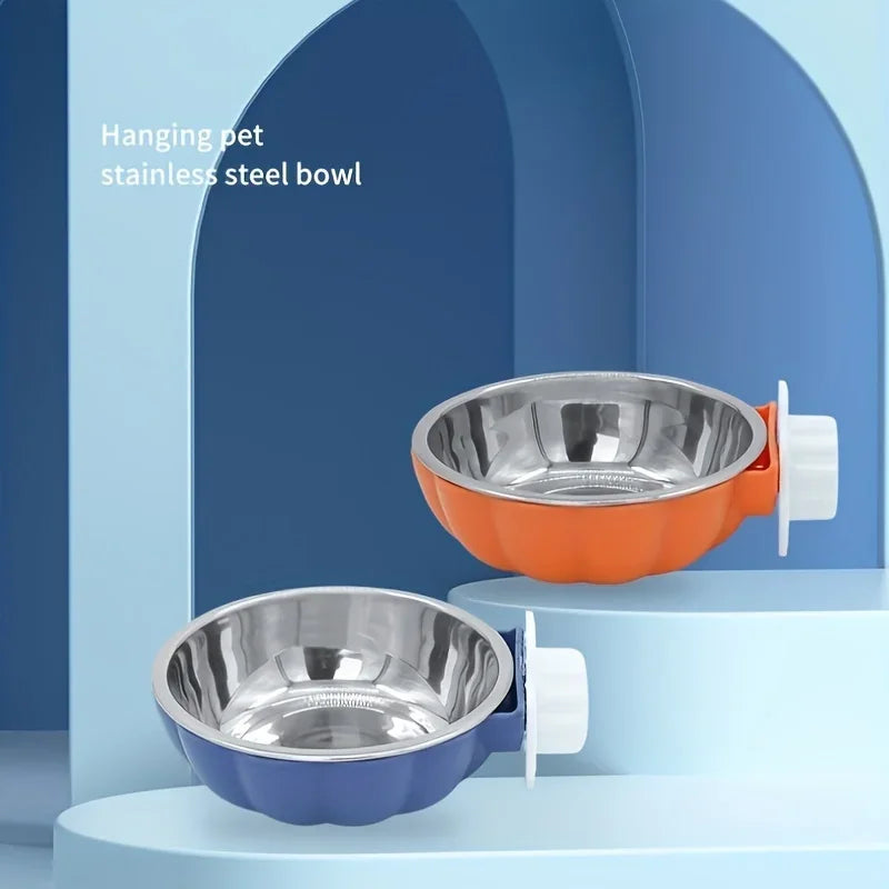 Pumpkin Cage Bowl for Small Pets – Hanging Food & Water Feeder