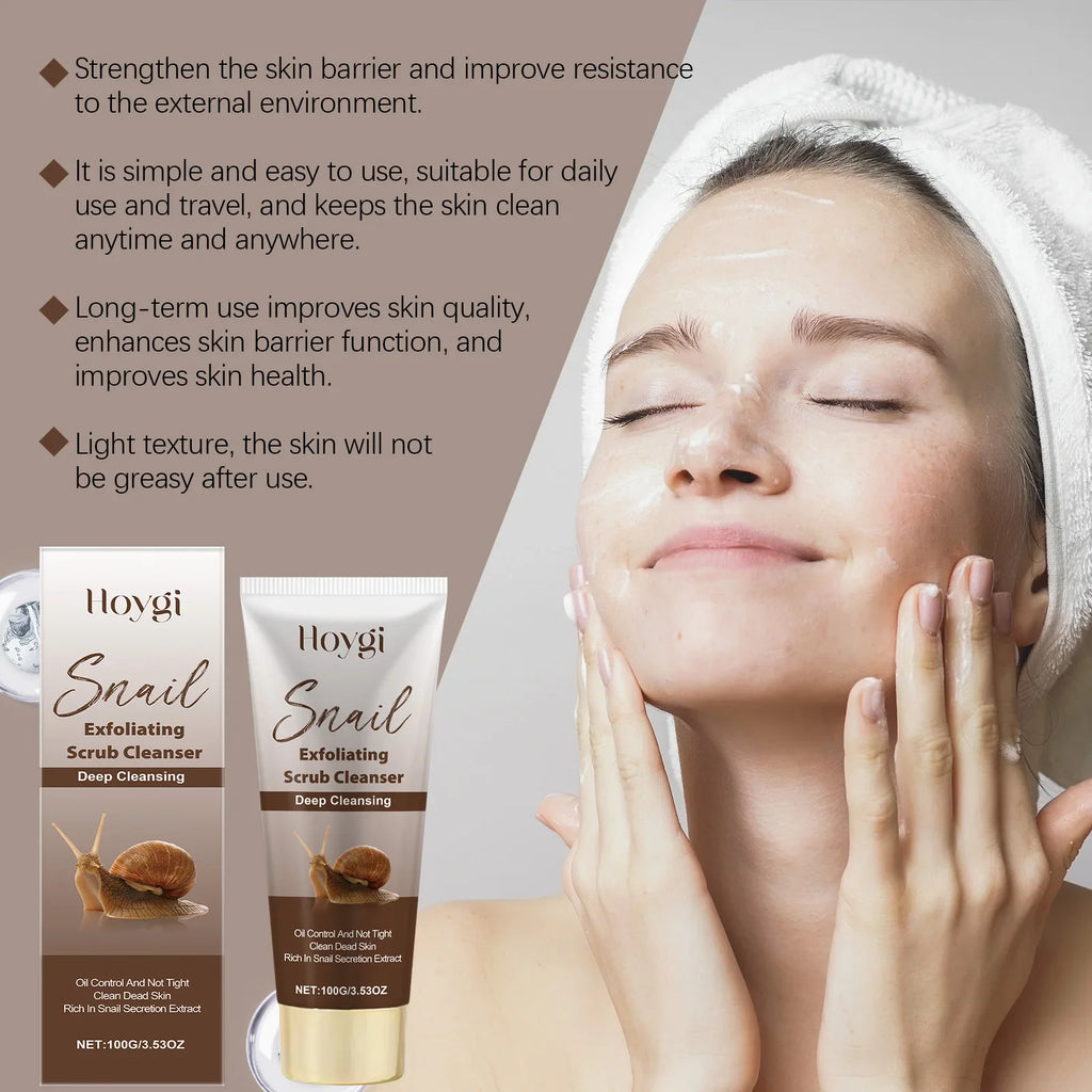 Hoygi Snail Mucin Exfoliating Face Wash – Hyaluronic Acid