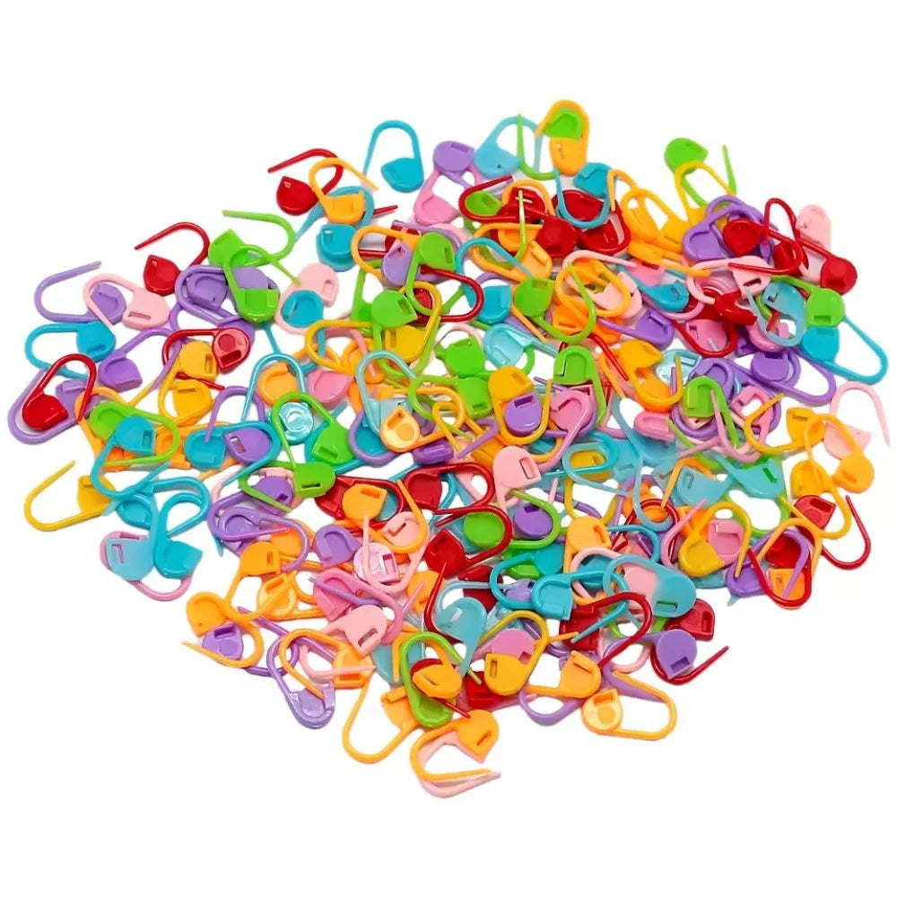 Crochet Stitch Markers 20/30 Pcs – Mixed Color Plastic Clips