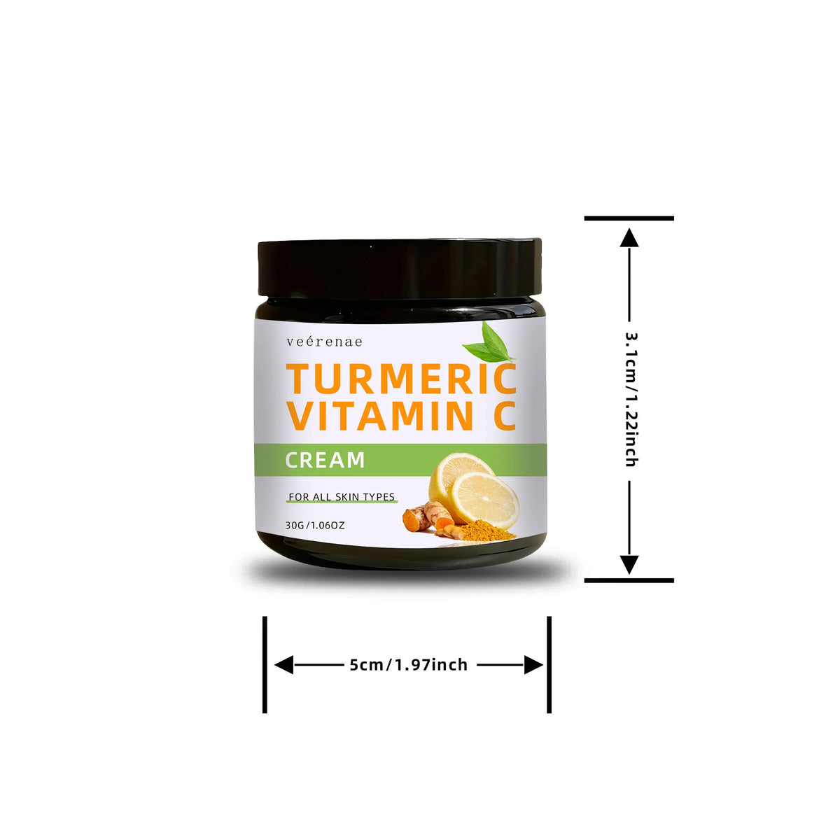 Turmeric & Vitamin C Face Cream – Firms & Brightens All Skin