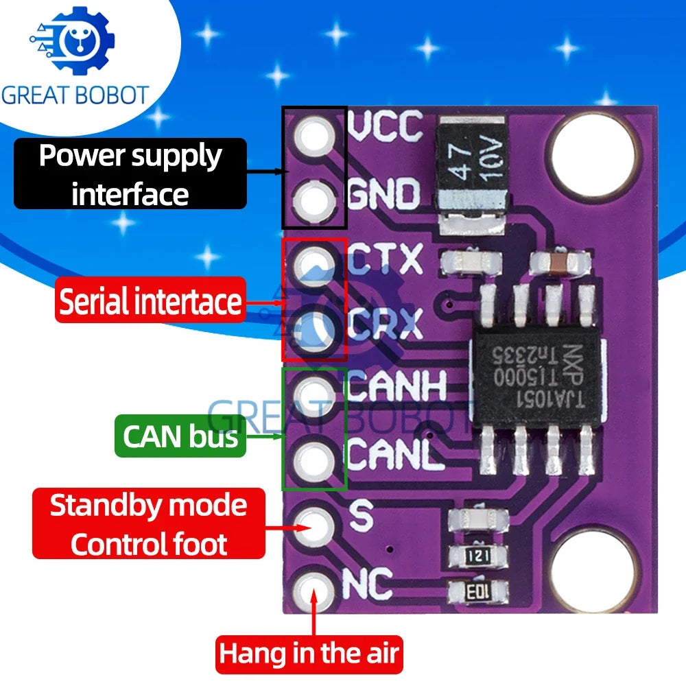 TJA1051T High-Speed CAN Transceiver Module – SMD