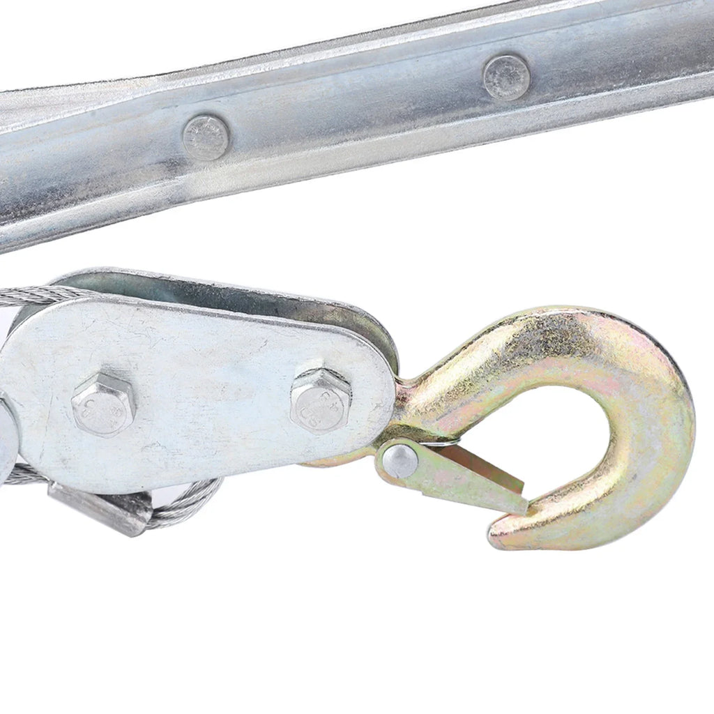 2 4T Wire Rope Hand Power Puller Tighten Tool Mini Tightener Double